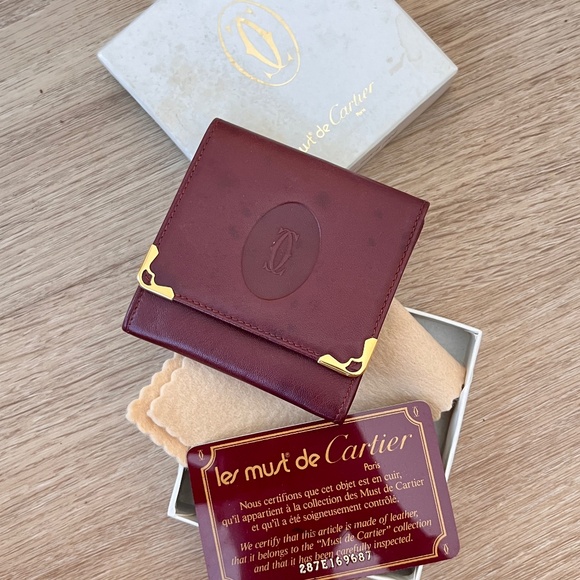 Original RARE Classic Vintage Cartier Coin Purse with Certificate and Box - Picture 1 of 5